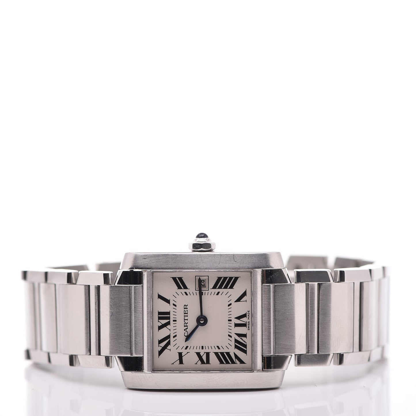 Stainless Steel 25mm Tank Francaise Quartz Watch
