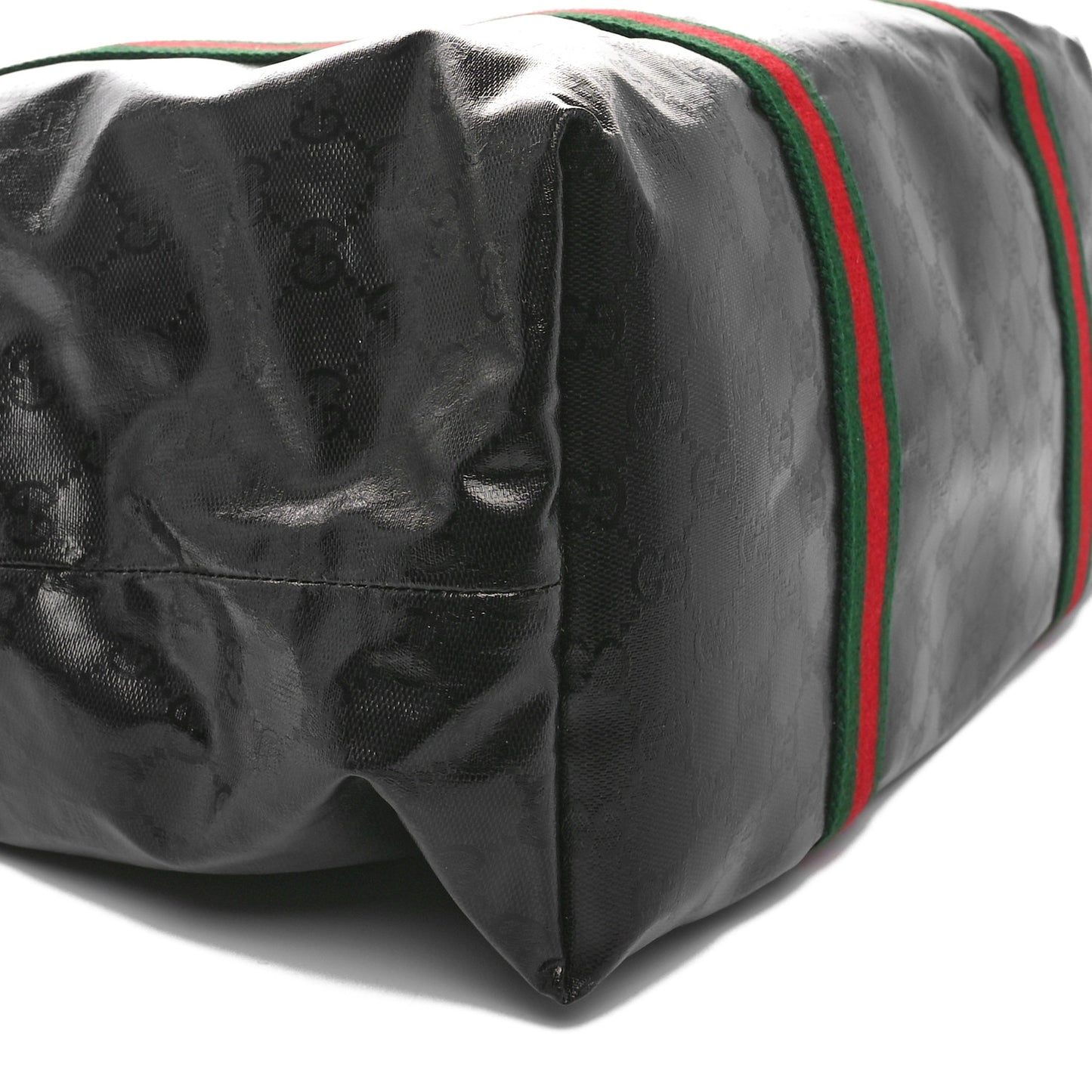 Crystal GG Monogram Web Tote Black