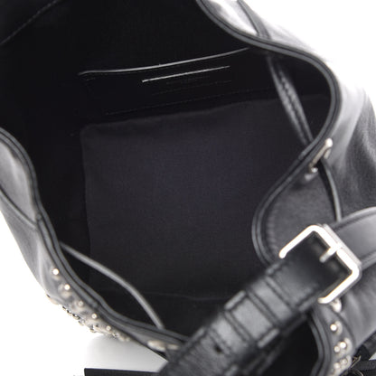 Saint Laurent Calfskin Small Y Studs Bucket Bag Black 7 of 10