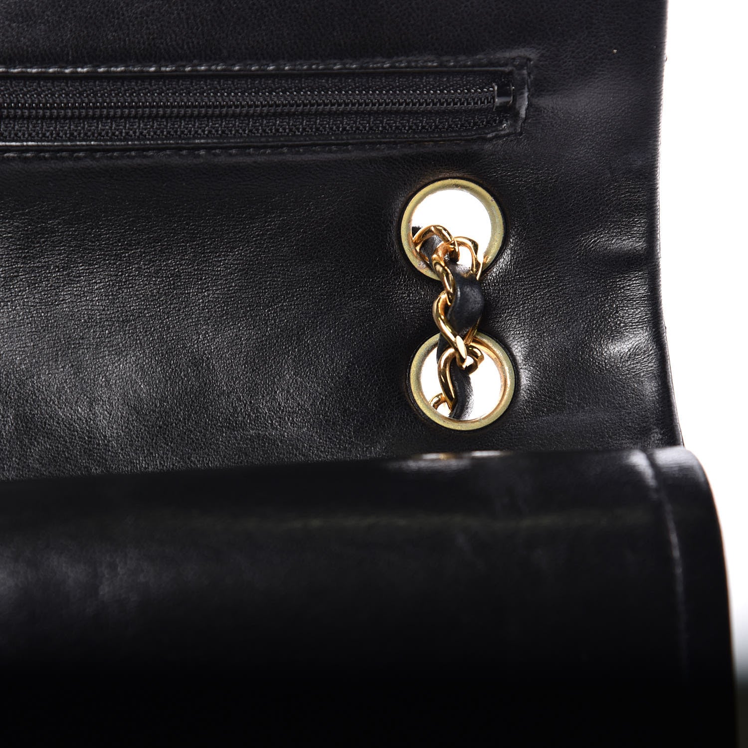 Chanel Lambskin Quilted Medium Double Flap Black 11 of 16