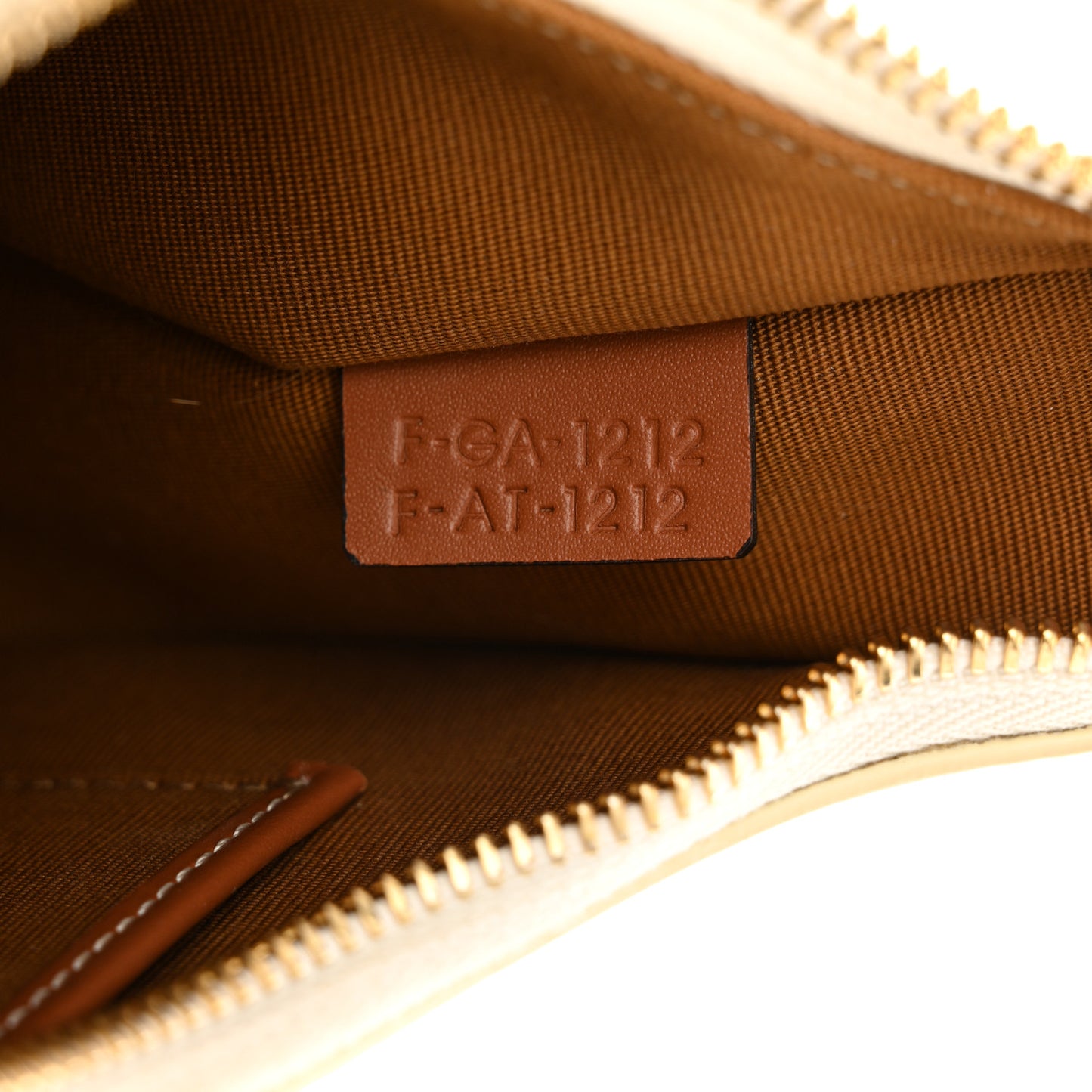 Canvas Calfskin Ava Triomphe Shoulder Bag White