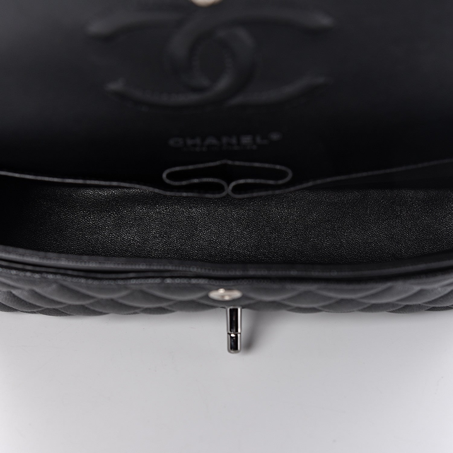 Chanel Iridescent Caviar Quilted Medium Double Flap Black 5 of 13