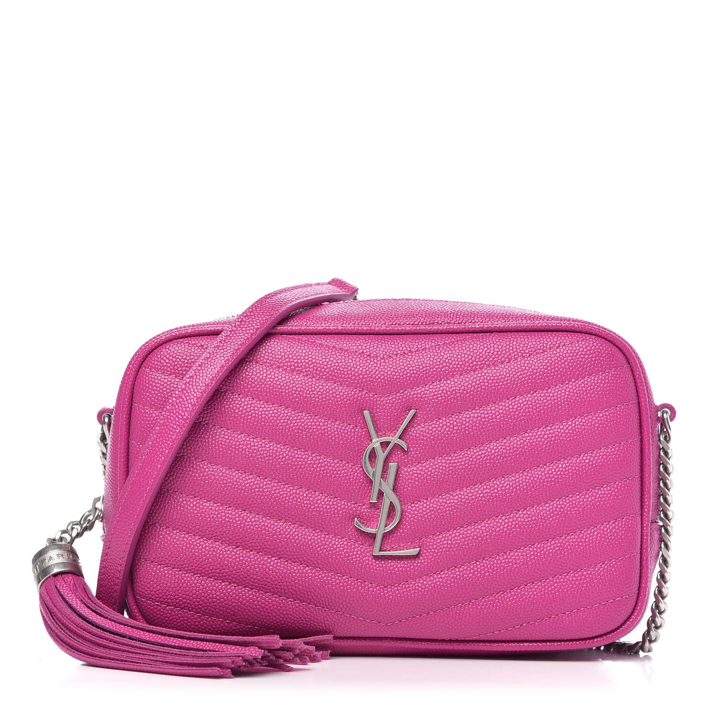 Grain De Poudre Matelasse Monogram Mini Lou Camera Bag Bright Pink