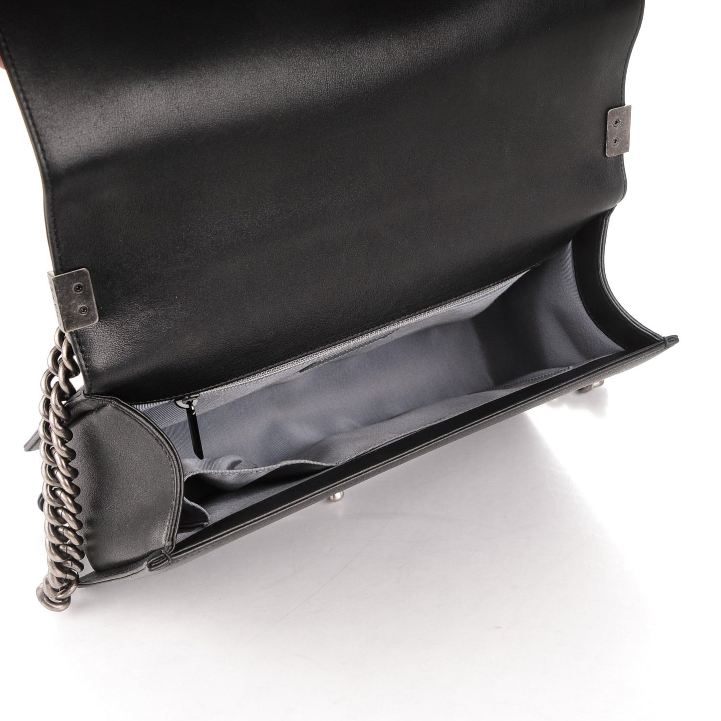 Calfskin Quilted New Medium Boy Flap Black