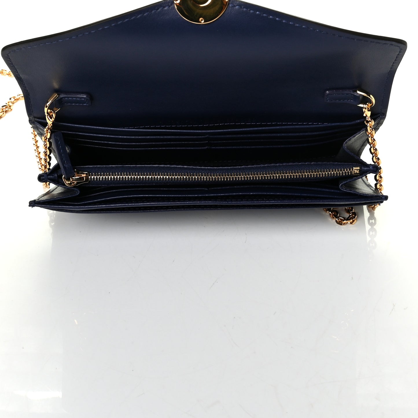 Vitello Liberty Lucido F is Fendi Continental Envelope Wallet On Chain Blueberry