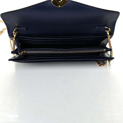 Fendi Vitello Liberty Lucido F is Fendi Continental Envelope Wallet On Chain Blueberry 4 of 6