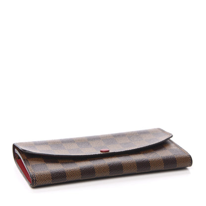 Louis Vuitton Damier Ebene Emilie Wallet Red 4 of 7