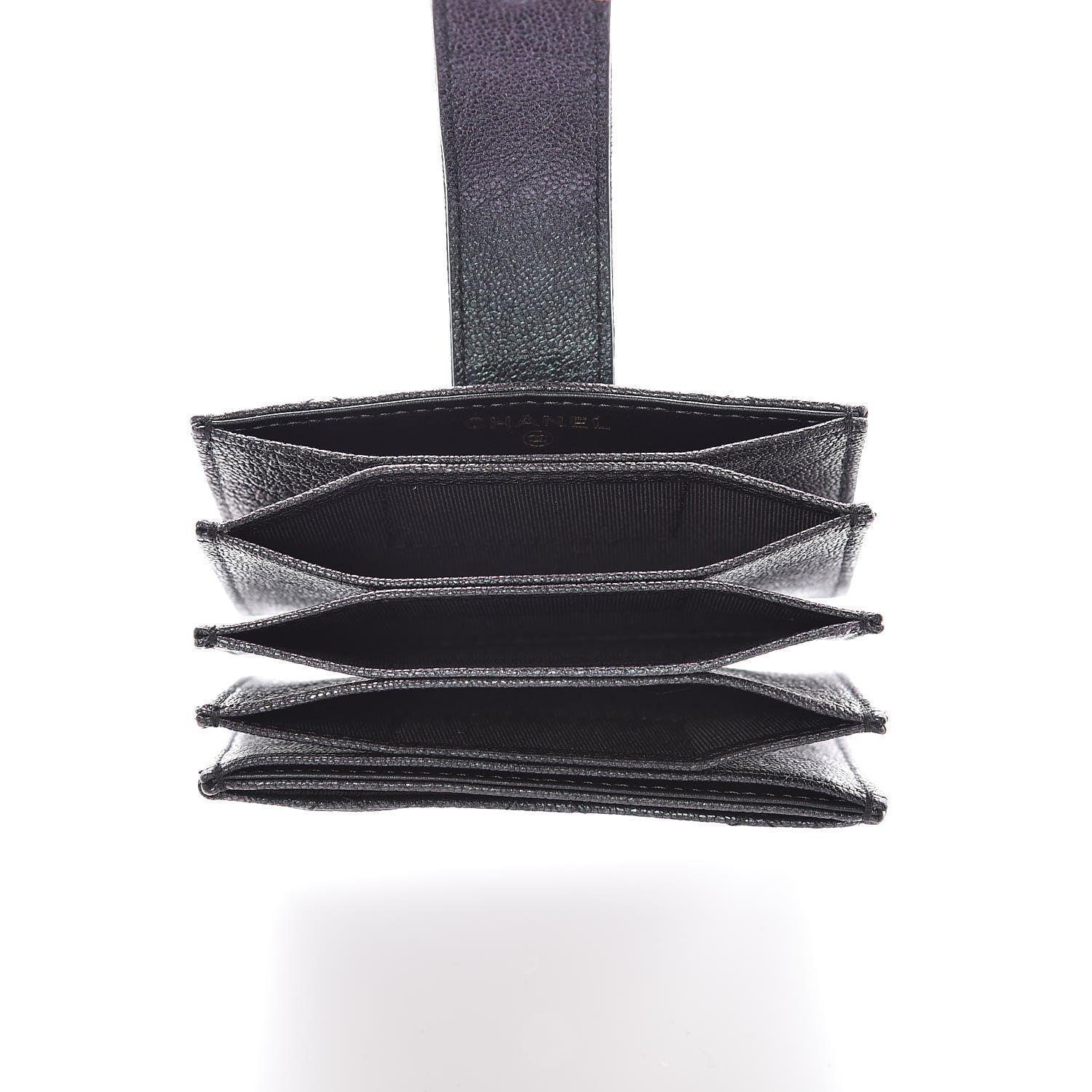 Chanel Iridescent Caviar Quilted Card Holder Black 5 of 8
