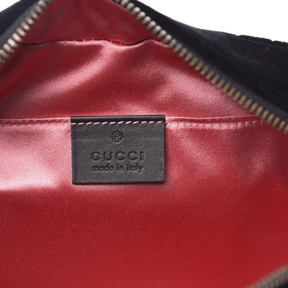 Gucci Velvet Matelasse Crystal Star Embroidered Small GG Marmont Chain Shoulder Bag Black 6 of 11