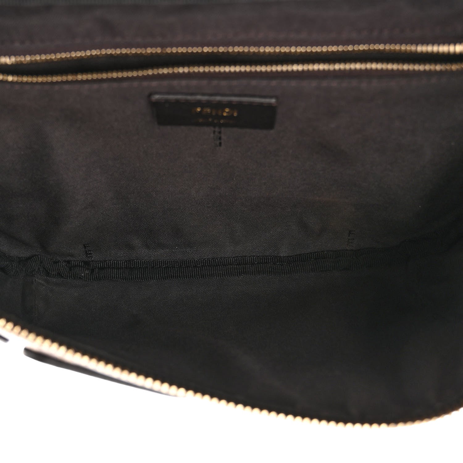 Fendi X FILA Glazed Fabric Vitello Century FF 1974 Mania Belt Bag Mogano Panna Blueberry 5 of 10