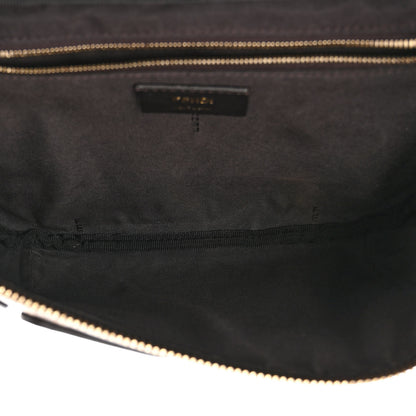 Fendi X FILA Glazed Fabric Vitello Century FF 1974 Mania Belt Bag Mogano Panna Blueberry 5 of 10