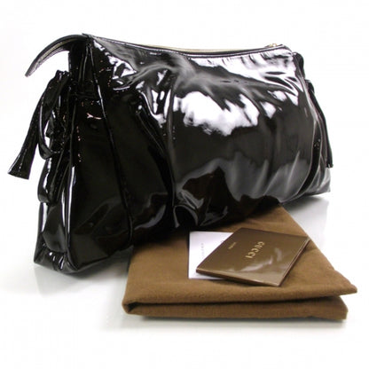 Gucci Patent Leather Hysteria Clutch Black 3 of 9