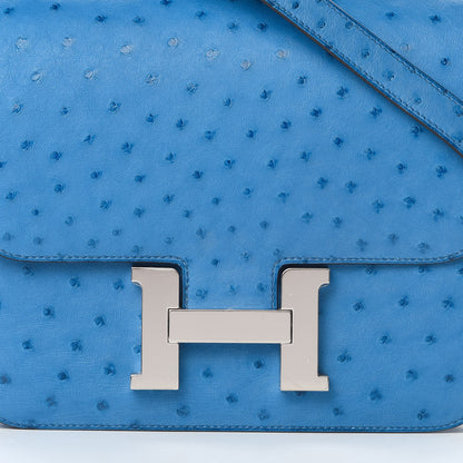Hermes Ostrich Constance 24 Mykonos 8 of 11