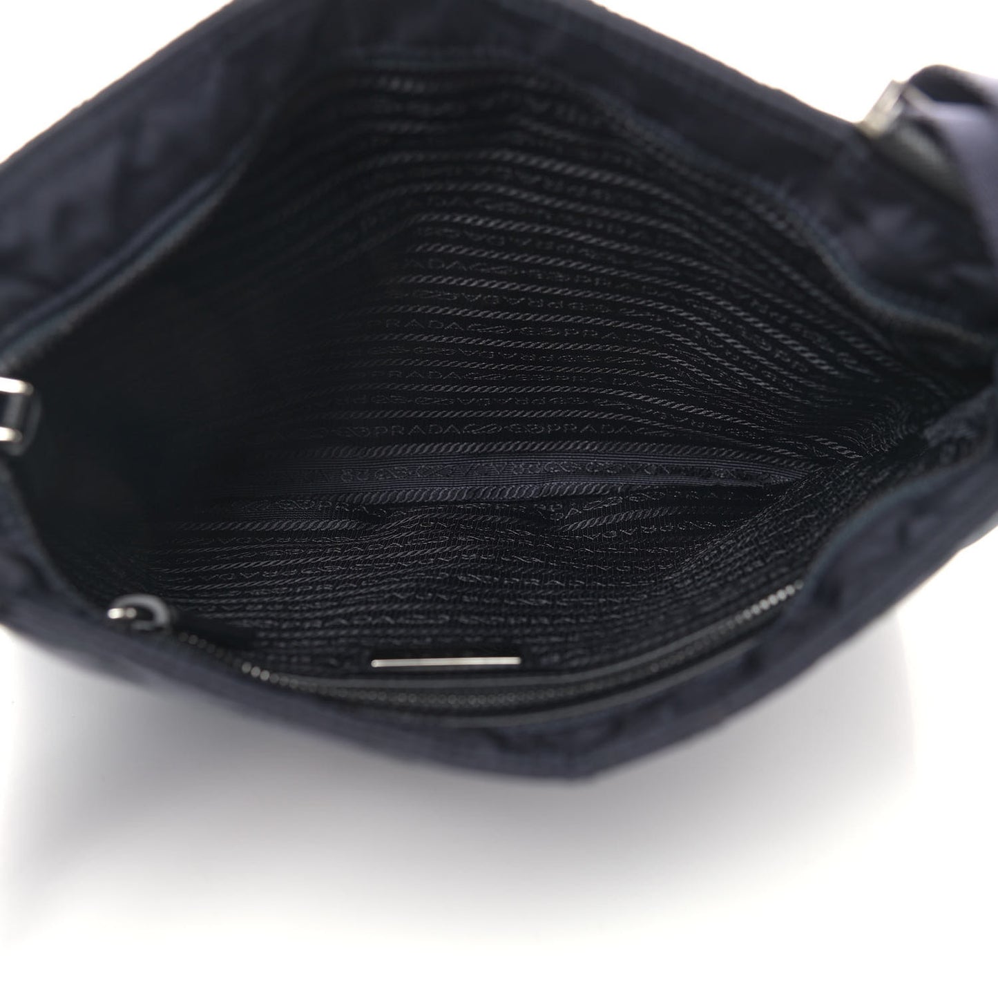 Nylon Tessuto Impuntu Quilted Shoulder Bag Blue Black