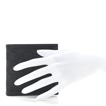 Gucci Nylon Monogram Bi-Fold Wallet Black 2 of 6