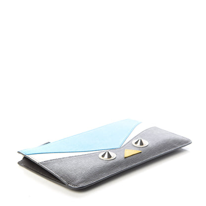 Fendi Vitello Elite QuTweet Studded Zip Pouch Asfalto Multicolor 4 of 10