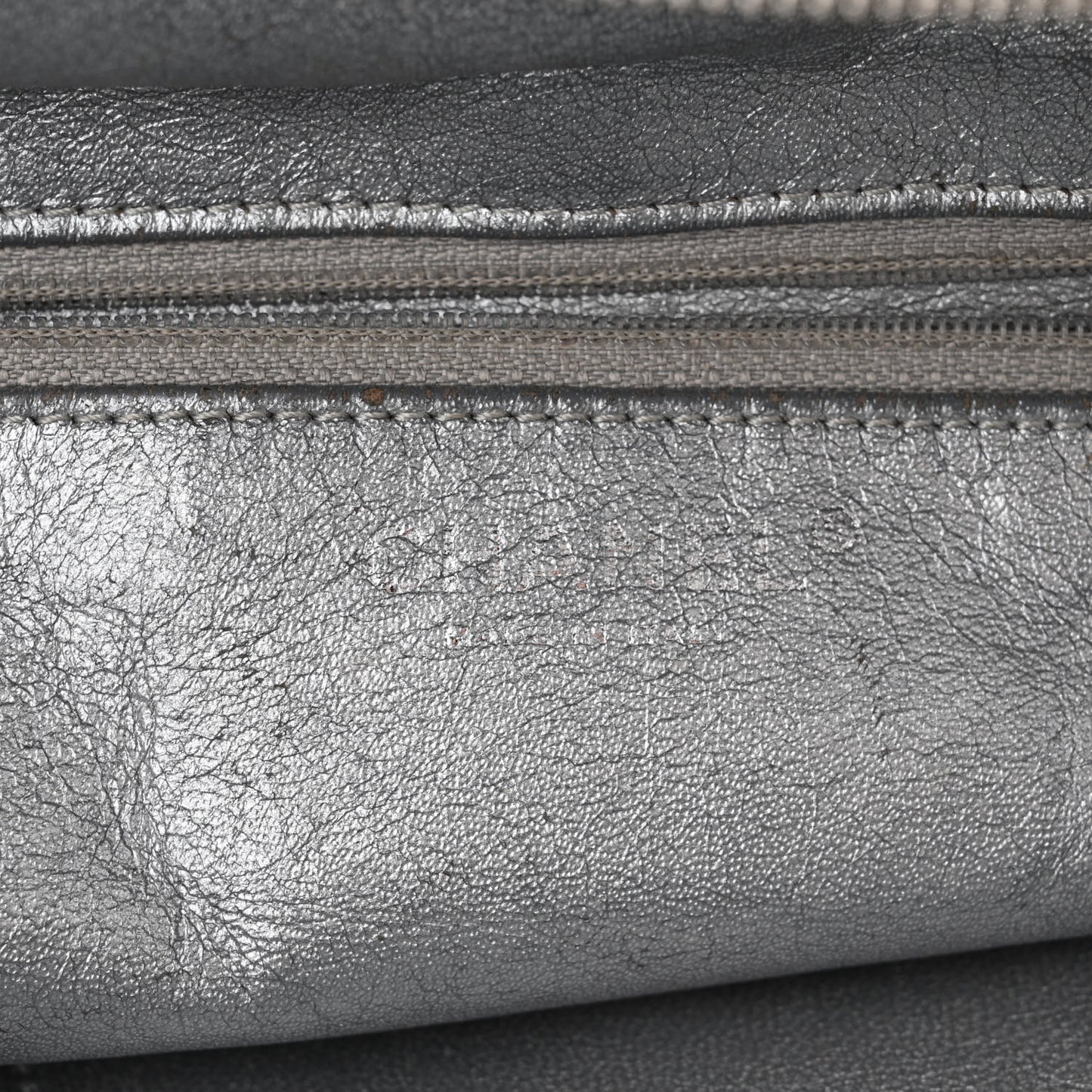 Glazed Caviar Modern Chain Hobo Black