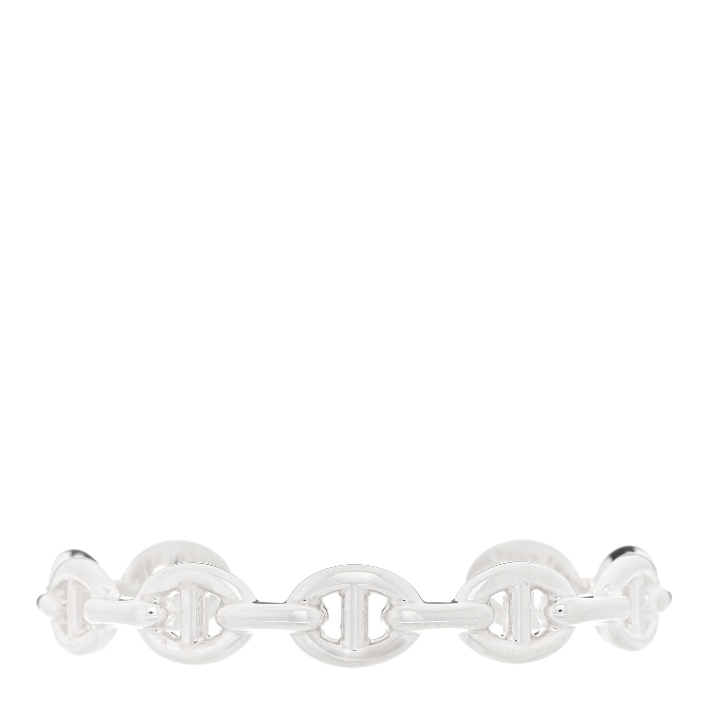Sterling Silver MM Chaine d'Ancre Enchainee Cuff Bracelet ST