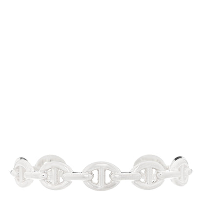Hermes Sterling Silver MM Chaine d'Ancre Enchainee Cuff Bracelet ST 1 of 3