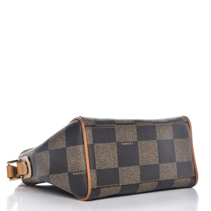 Fendi Coated Canvas Checkered Crossbody Bag Tobacco Tan 4 of 14