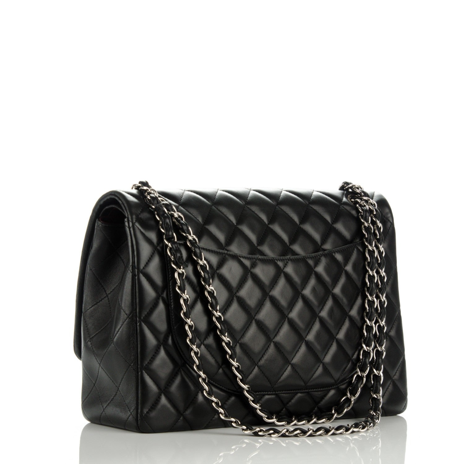 Chanel Lambskin Quilted Maxi Double Flap Black 4 of 9