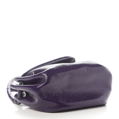 Bottega Veneta Patent Deerskin Small Beak Triangle Flap Shoulder Bag Raisin 4 of 8