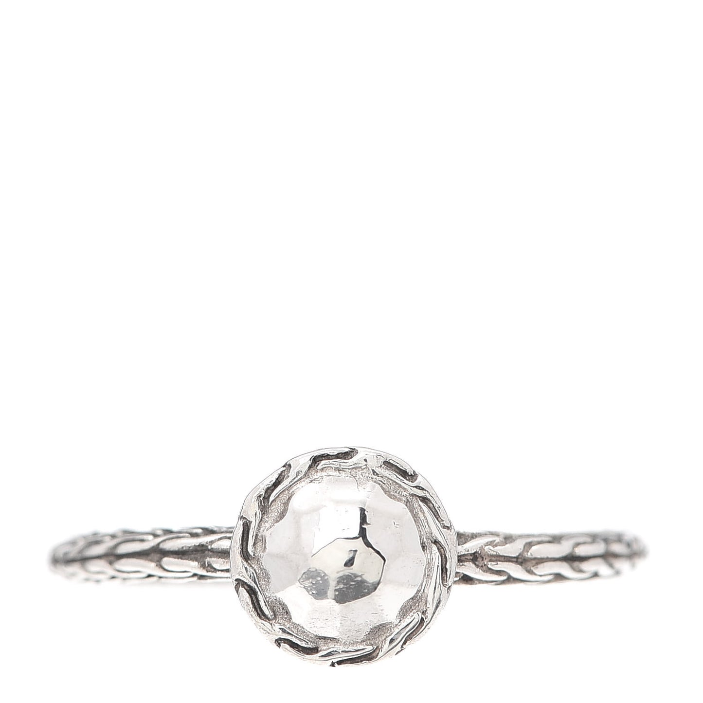 Sterling Silver Dot Hammered Ring 57 8