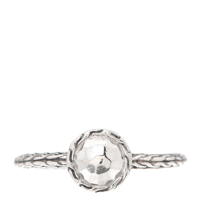 John Hardy Sterling Silver Dot Hammered Ring 57 8 1 of 5