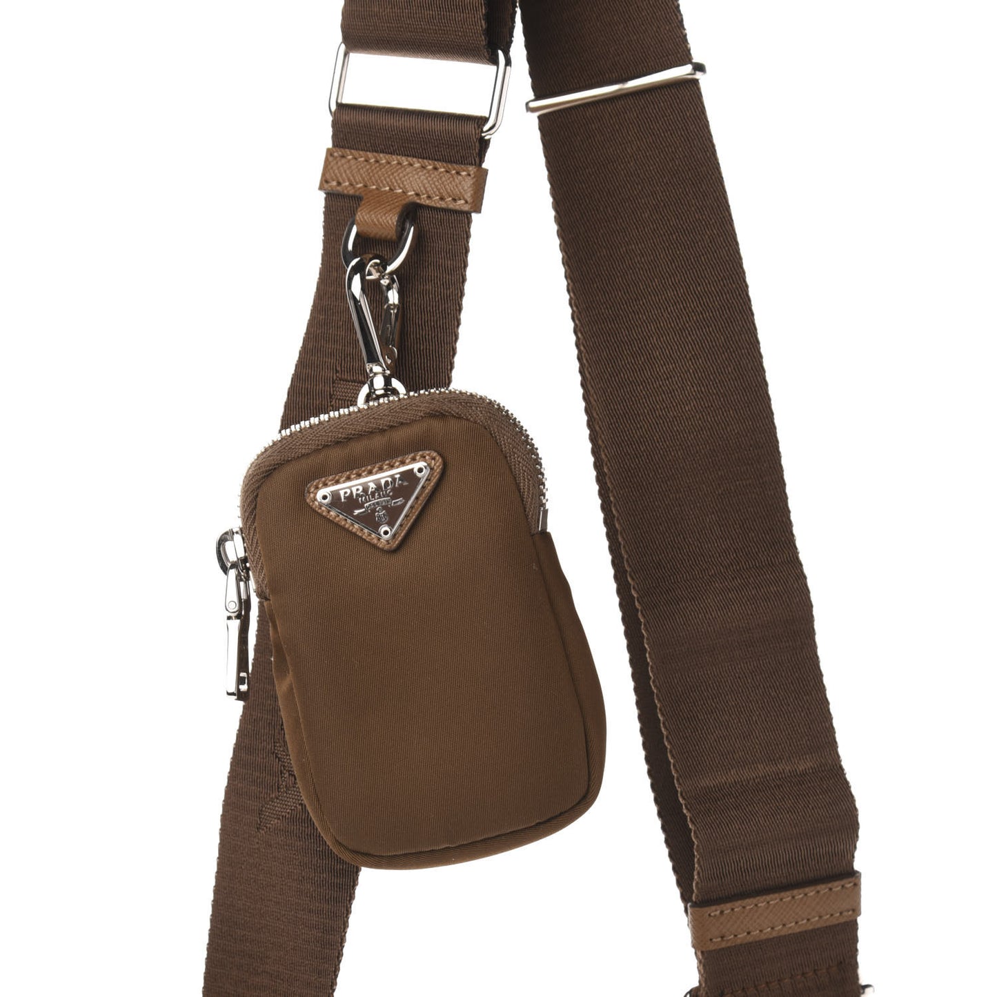 Tessuto Nylon Saffiano Re-Edition 2005 Shoulder Bag Cacao
