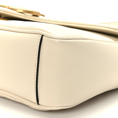Gucci Calfskin Matelasse Small GG Marmont Shoulder Bag White 8 of 8