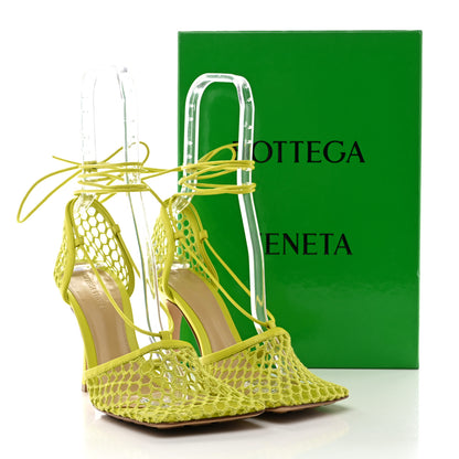 Bottega Veneta Mesh Nappa Stretch Ankle Tie Sandals 40 Kiwi 9 of 9