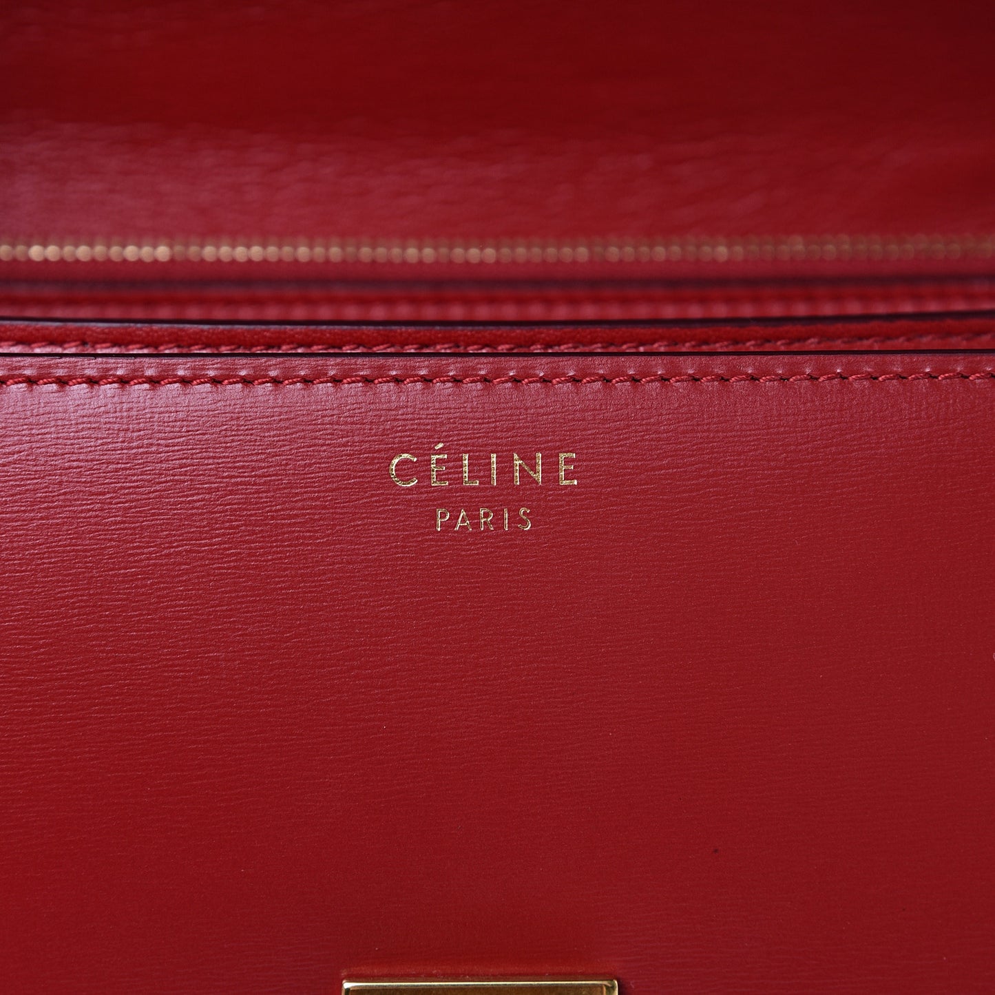 Box Calfskin Medium Classic Box Flap Bag Red