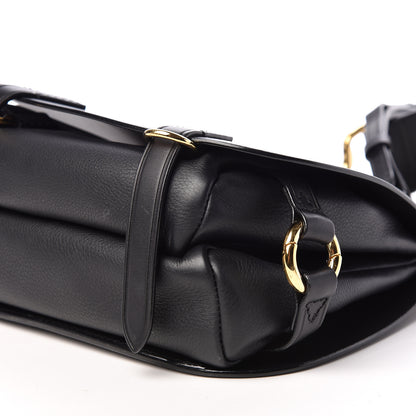 Burberry Calfskin Large Bridle Saddle Bag Black 9 of 11