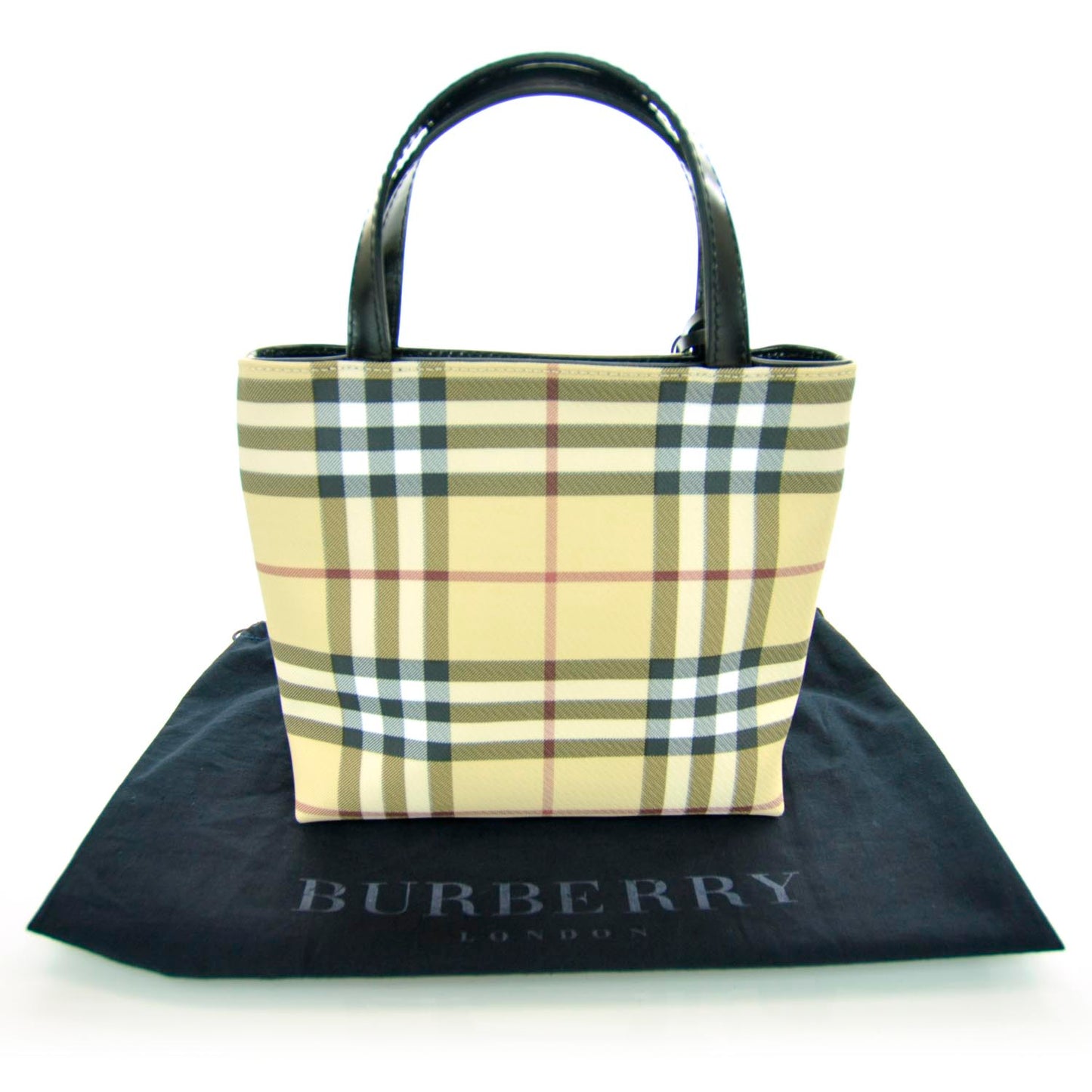 House Check Tote Black