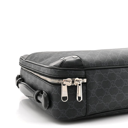 Gucci GG Supreme Monogram Briefcase Backpack Black Grey 7 of 20