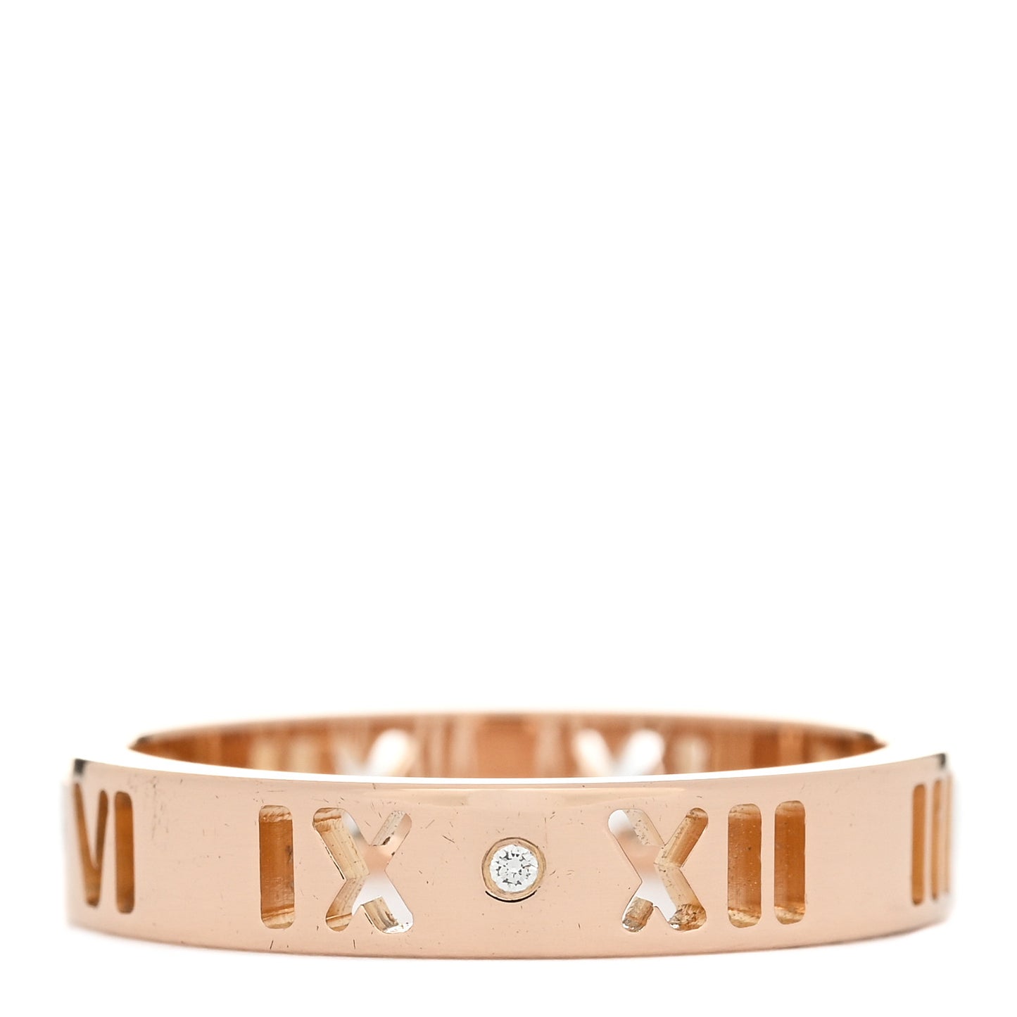 18K Rose Gold Diamond Atlas Pierced Ring 49 5