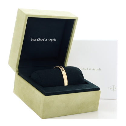 Van Cleef & Arpels 18K Yellow Gold Perlee Signature Bangle Bracelet L 4 of 4