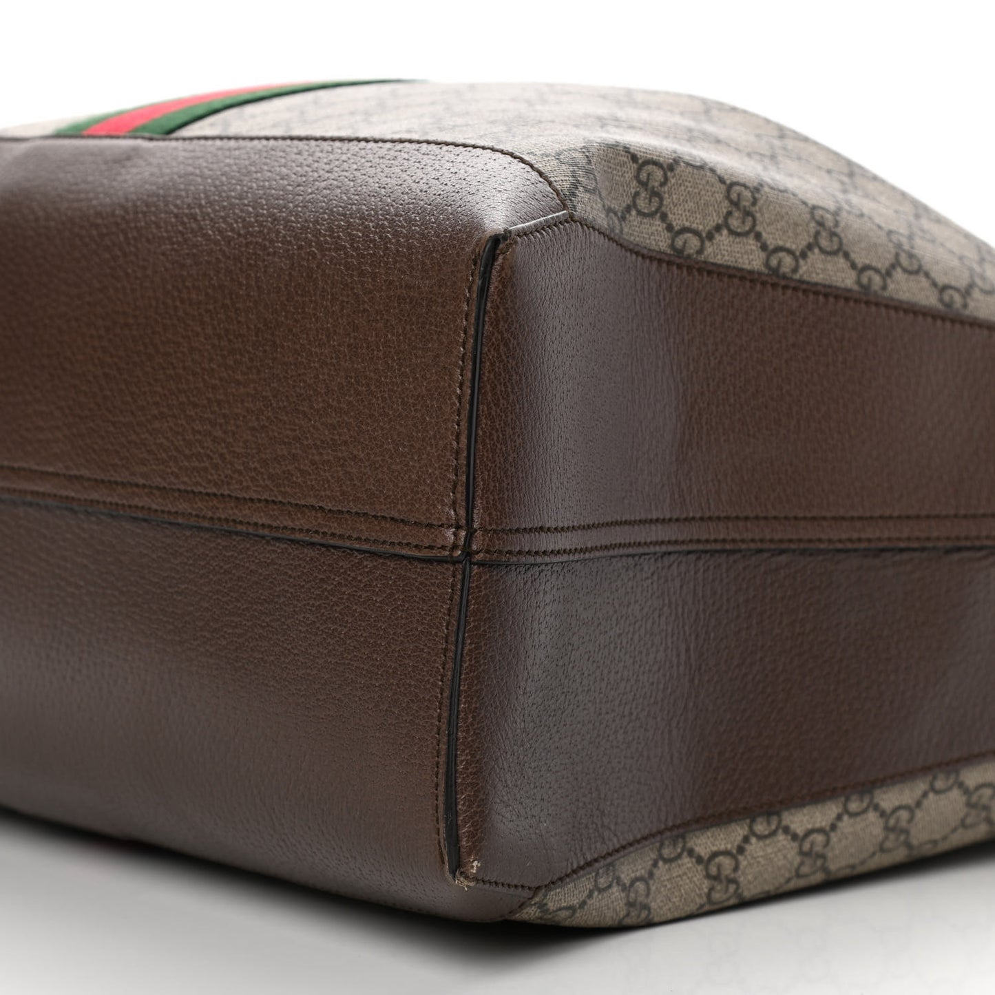 GG Supreme Monogram Web Ophidia Tote Brown