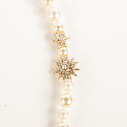 Chanel Pearl Crystal CC Star Long Necklace Gold 3 of 6