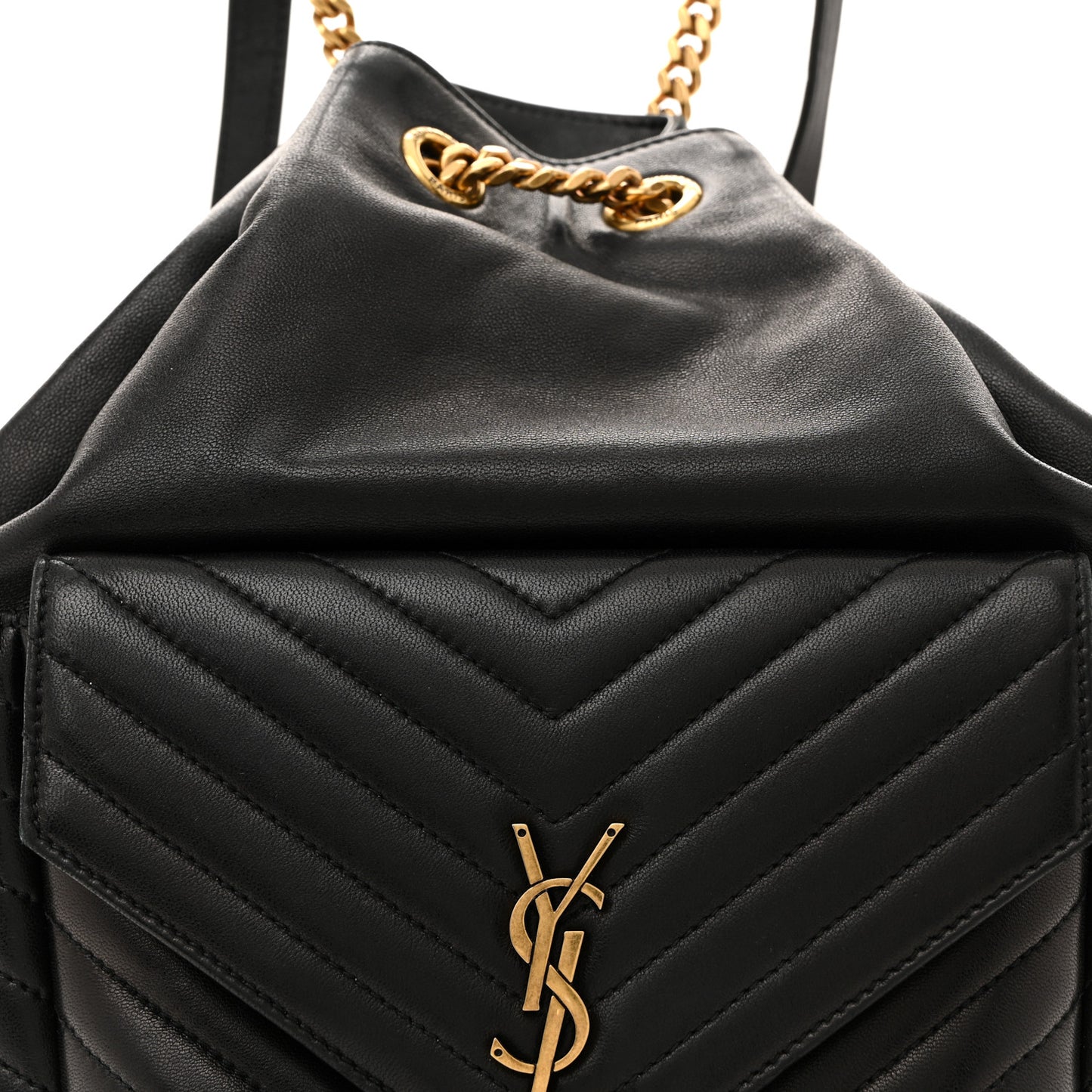 Lambskin Matelasse Monogram Joe Backpack Black