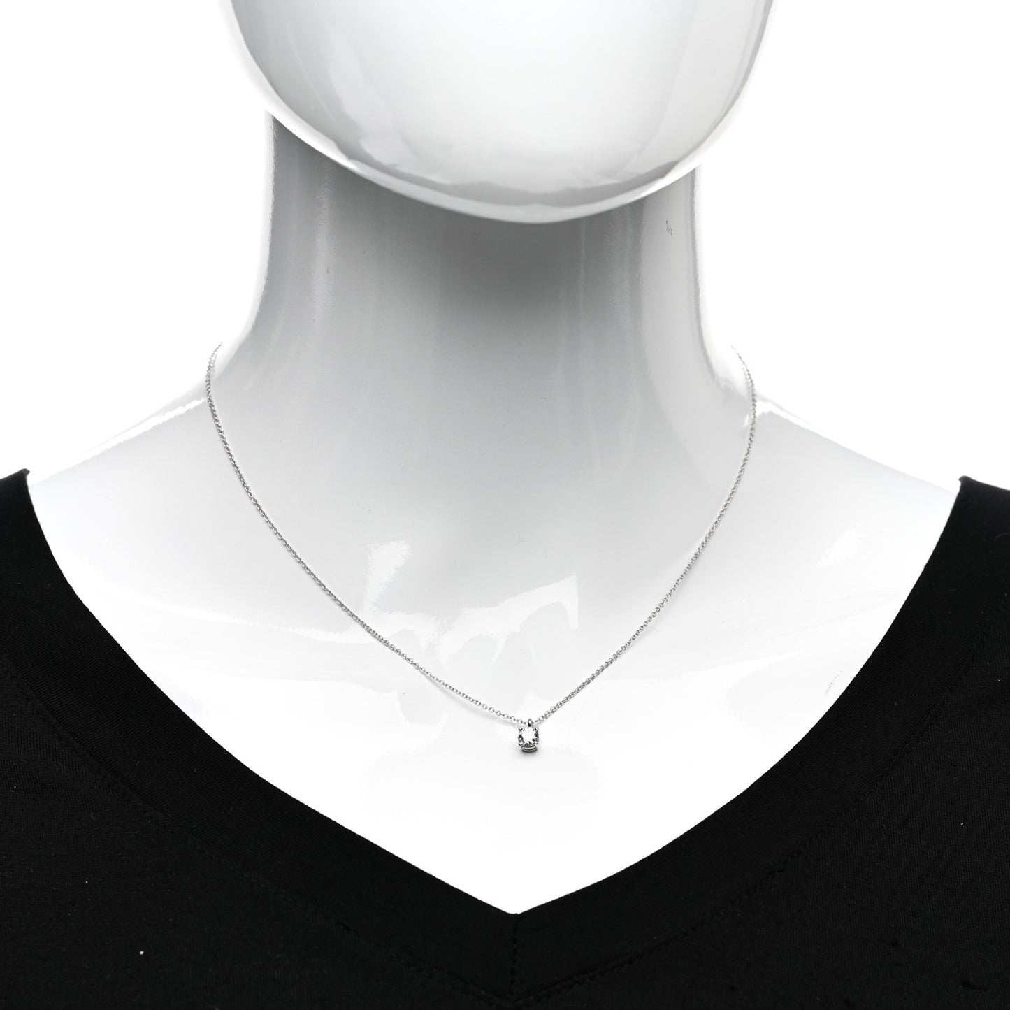 Platinum Diamond .28ct Solitaire Pendant Necklace