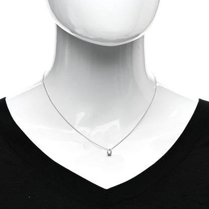 Tiffany Platinum Diamond .28ct Solitaire Pendant Necklace 2 of 4