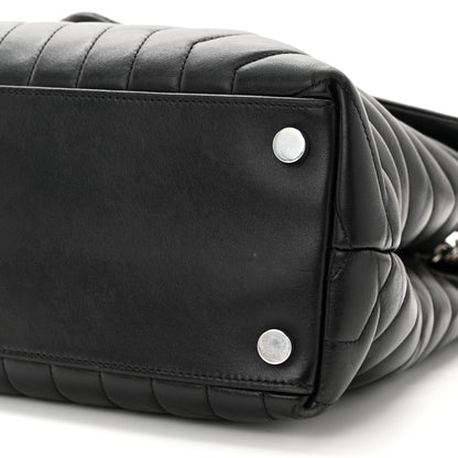 Saint Laurent Calfskin Y Quilted Monogram Large Loulou Chain Satchel Black 10 of 14