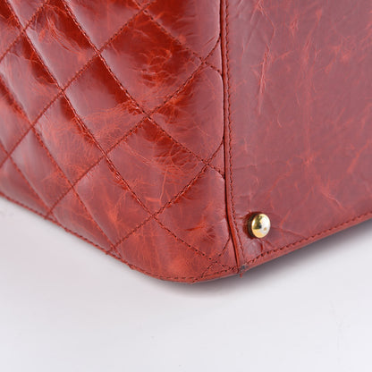 Chanel Glazed Calfskin Quilted Vanity Case Red 13 of 17