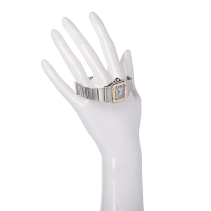 Cartier Stainless Steel 18K Yellow Gold 24mm Santos De Cartier Galbee Quartz Watch 2 of 7