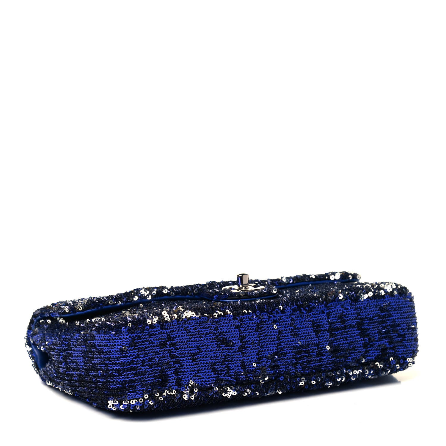 Chanel Sequin Medium Flap Dark Blue 4 of 9
