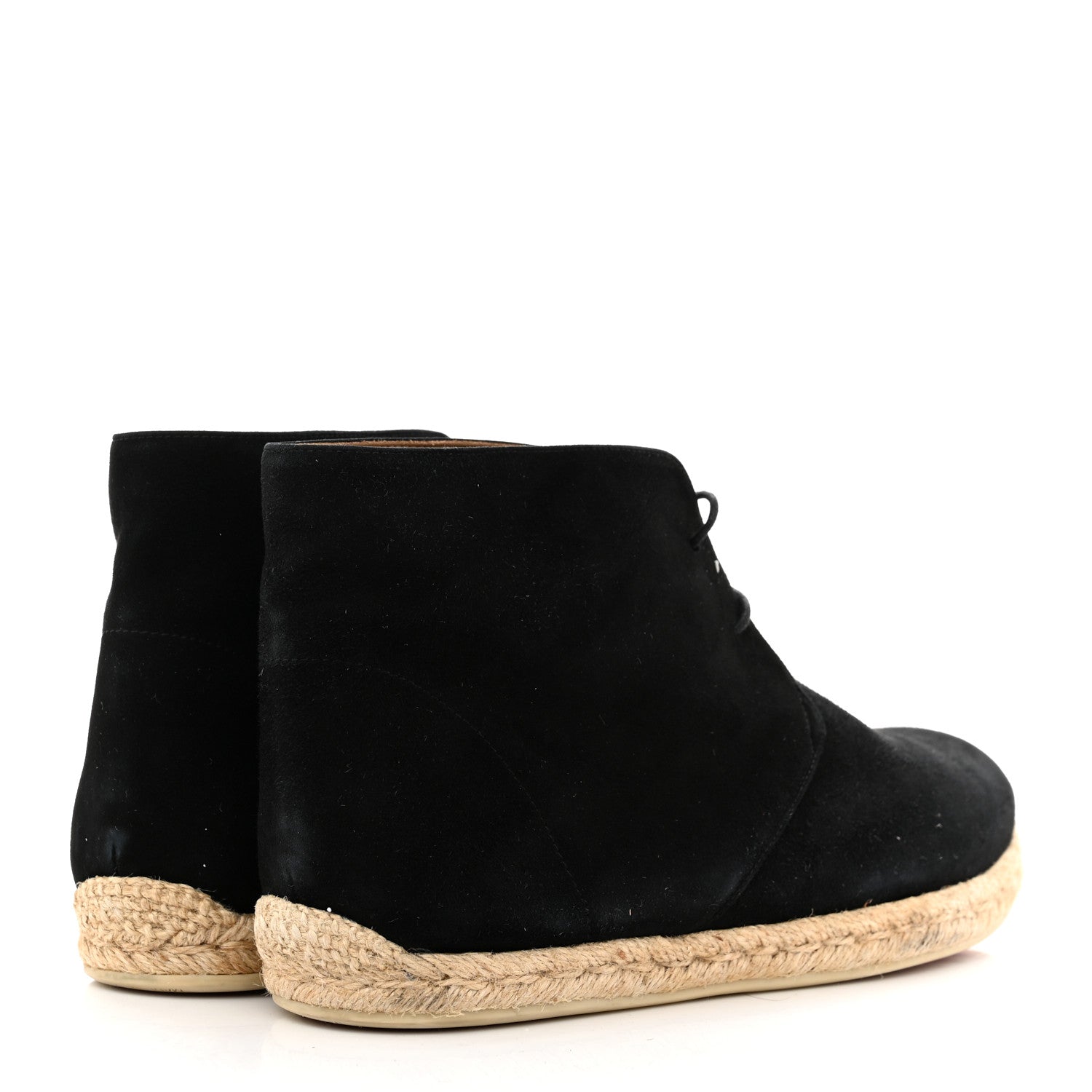Christian Louboutin Veau Velours Mens Neocadaques Flat Lace Up Espadrilles 42 Black 4 of 7