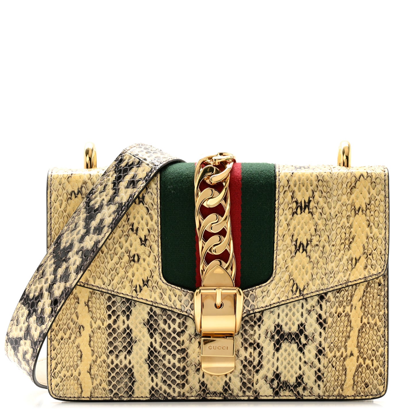 Snakeskin Small Sylvie Shoulder Bag Roccia
