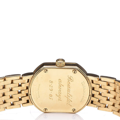 Tiffany 18K Yellow Gold Diamond Bezel 21mm Resonator Quartz Watch 5 of 5
