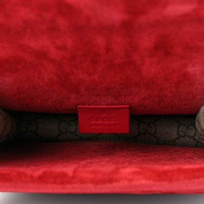 Gucci GG Supreme Monogram Suede Mini Dionysus Shoulder Bag Beige Ebony Vulcanic Red 5 of 9